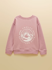Joules Girls' Pink Sweatshirt and Jogger Set - Image 2 of 7
