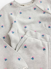 Laura Ashley Grey Floral Sweatshirt and Joggers Set - Image 11 of 12