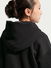 Nike Black Studio Fleece Zip Through Hoodie - Image 5 of 5