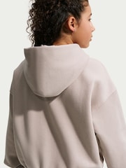 Nike Particle Grey Studio Fleece Zip Through Hoodie - Image 5 of 5