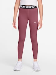 Nike Pink Smoke Pro Mid-Rise Leggings - Image 1 of 3