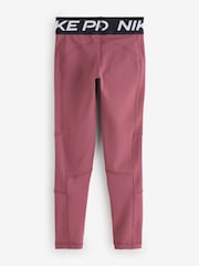Nike Pink Smoke Pro Mid-Rise Leggings - Image 6 of 9