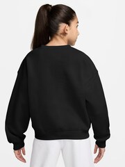 Nike Black Studio Fleece Oversized Boxy Sweatshirt - Image 2 of 3