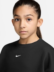 Nike Black Studio Fleece Oversized Boxy Sweatshirt - Image 3 of 3