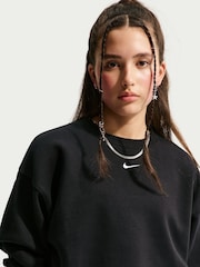 Nike Black Studio Fleece Oversized Boxy Sweatshirt - Image 4 of 5