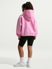 Nike Pink Rise Studio Fleece Zip Through Hoodie - Image 4 of 6