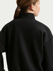 Nike Black Studio Fleece Oversized 1/2 Zip Sweatshirt - Image 5 of 6
