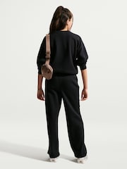 Nike Black Studio Fleece Wide Leg Joggers - Image 4 of 5