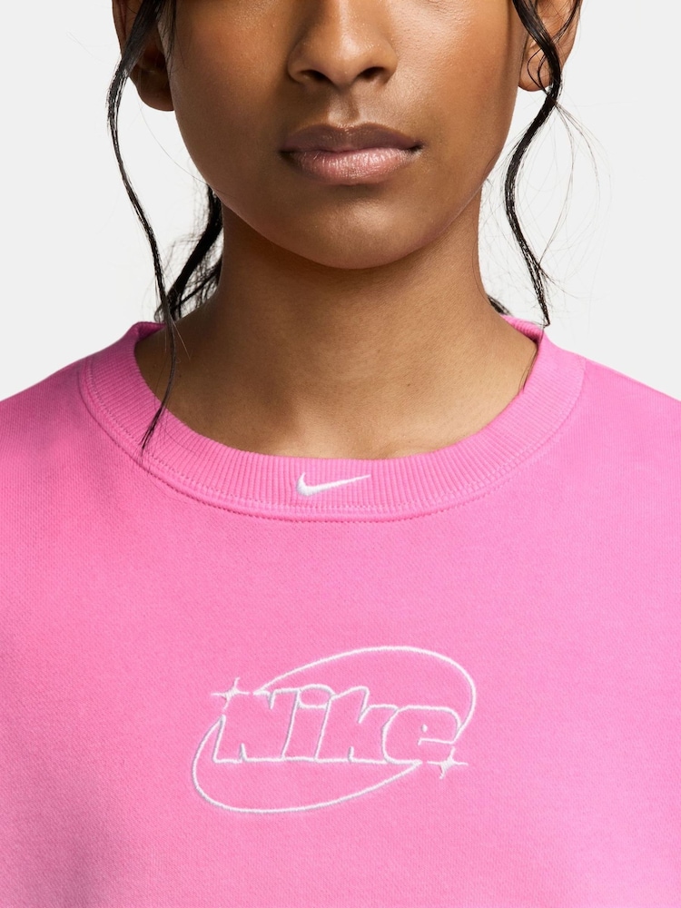 Nike Sail White Boxy Crew Neck Sweatshirt - Image 3 of 3 Nike Sail White Boxy Crew Neck Sweatshirt - Image 3 of 3