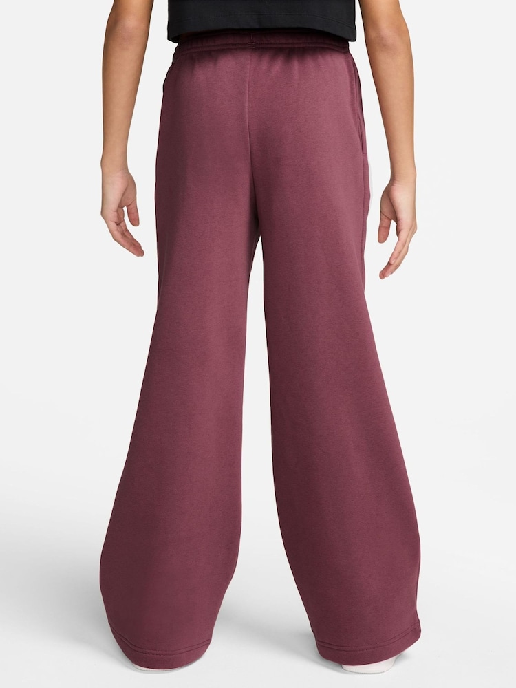 Nike Pink Smoke Studio Fleece Wide Leg Joggers - Image 2 of 3