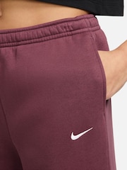 Nike Pink Smoke Studio Fleece Wide Leg Joggers - Image 3 of 3