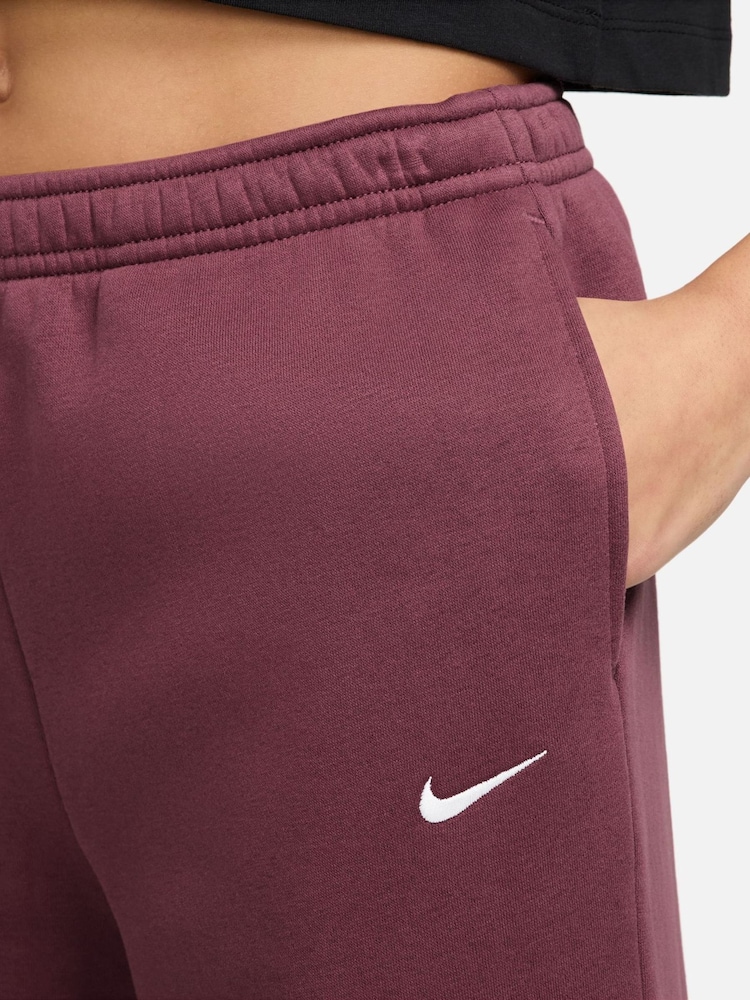 Nike Pink Smoke Studio Fleece Wide Leg Joggers - Image 3 of 3