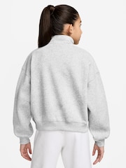 Nike Birch White Studio Fleece Oversized 1/2 Zip Sweatshirt - Image 2 of 3