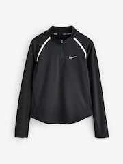 Nike Black Tempo Dri-FIT Long-Sleeve Half-Zip Top - Image 6 of 9