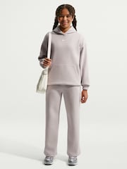 Nike Particle Grey Studio Fleece Oversized Overhead Hoodie - Image 3 of 5