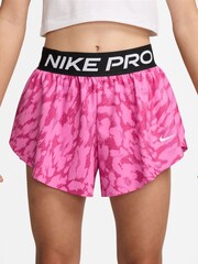 Razigran roze - Nike Pro Dri-FIT 2-in-1 pletene kratke hlače - Slika 1 od 4