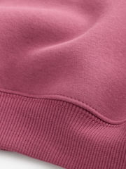 Nike Pink Smoke Studio Fleece Oversized 1/2 Zip Sweatshirt - Image 10 of 10