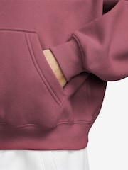 Nike Pink Smoke Studio Fleece Oversized 1/2 Zip Sweatshirt - Image 3 of 3