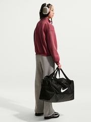 Nike Pink Smoke Studio Fleece Oversized 1/2 Zip Sweatshirt - Image 4 of 10