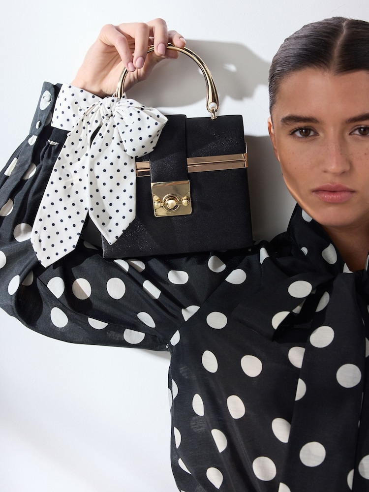 Polka Dot Tabitha Simmons X Next The Keeper Scarf Bag - Image 1 of 9