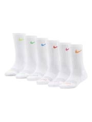 Nike White/Multi Swoosh Kids Dri-FIT Socks - Image 1 of 3