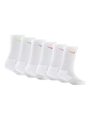 Nike White/Multi Swoosh Kids Dri-FIT Socks - Image 2 of 3