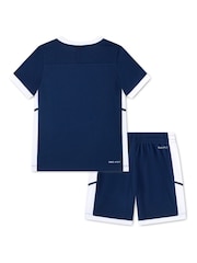Nike Navy/White Dri-FIT Academy T-Shirt and Shorts Set - Image 2 of 4