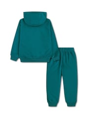 Nike Green Kids French Terry Full-Zip Tracksuit - Image 2 of 3