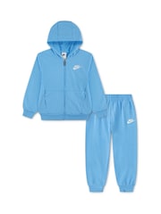 Nike балаларға арналған логотипі бар француз терри толық сыдырмалы спорттық костюм - 3суретінің 1 суреті