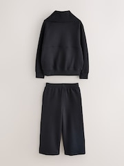 أسود - SmALLSAINTS Script Funnel Neck Sweatshirt and Wide Leg Joggers Set - Image 10 of 15