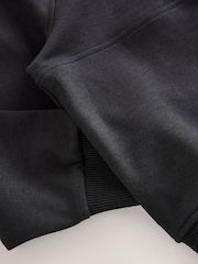 أسود - SmALLSAINTS Script Funnel Neck Sweatshirt and Wide Leg Joggers Set - Image 13 of 15