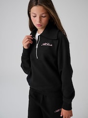 أسود - SmALLSAINTS Script Funnel Neck Sweatshirt and Wide Leg Joggers Set - Image 3 of 15