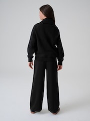 أسود - SmALLSAINTS Script Funnel Neck Sweatshirt and Wide Leg Joggers Set - Image 5 of 15