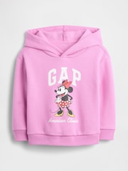 Gap Pink Minnie Mouse Disney Relaxed Logo Hoodie (6mths-5yrs) - Image 1 of 3