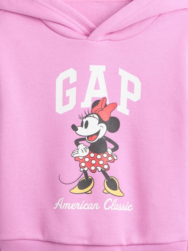 Gap Pink Minnie Mouse Disney Relaxed Logo Hoodie (6mths-5yrs) - Image 3 of 3 Gap Pink Minnie Mouse Disney Relaxed Logo Hoodie (6mths-5yrs) - Image 3 of 3