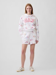 Gap White Floral Relaxed Logo Hoodie - Image 3 of 5