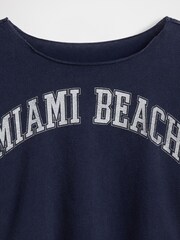 Gap Blue Oversized Wide-Neck T-Shirt (4-13yrs) - Image 4 of 4