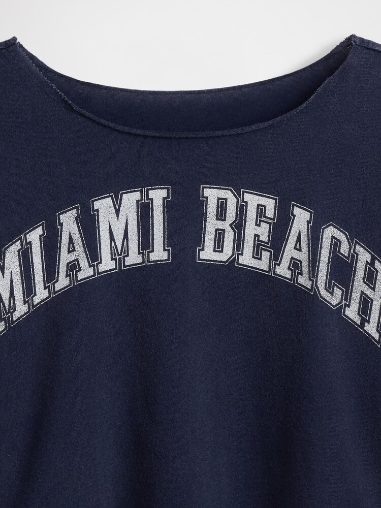 Gap Blue Oversized Wide-Neck T-Shirt (4-13yrs) - Image 4 of 4