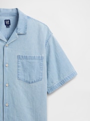 Gap Light Wash Denim Relaxed Shirt (4-13yrs) - Image 3 of 4