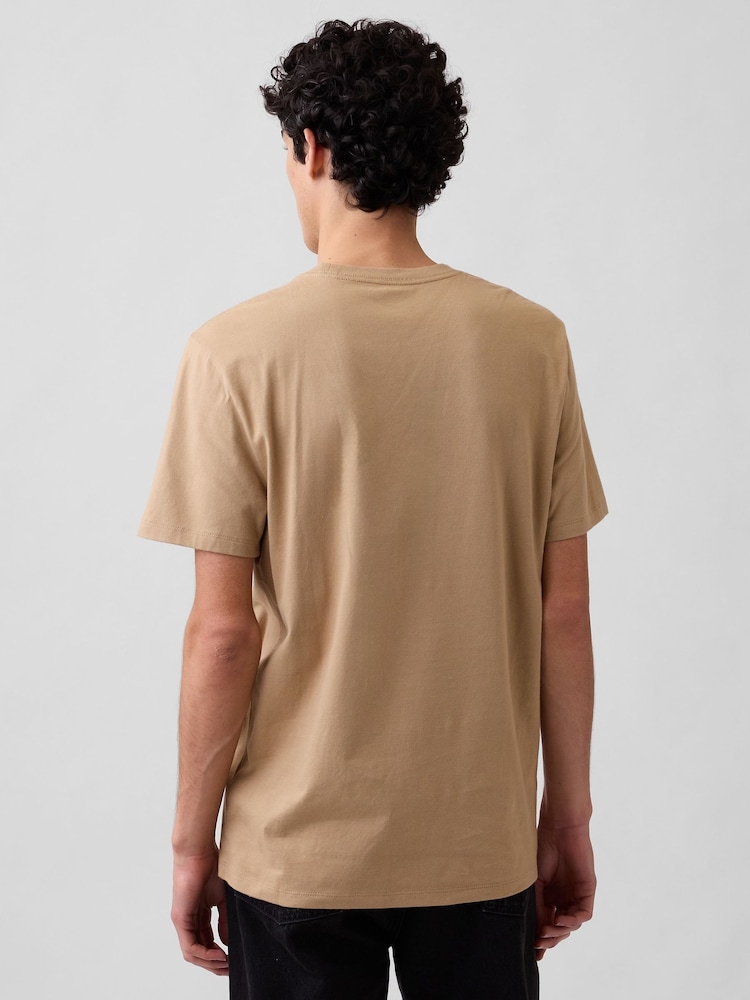 Gap Beige Everyday Soft Pocke T-shirt - Image 2 of 5 Gap Beige Everyday Soft Pocke T-shirt - Image 2 of 5