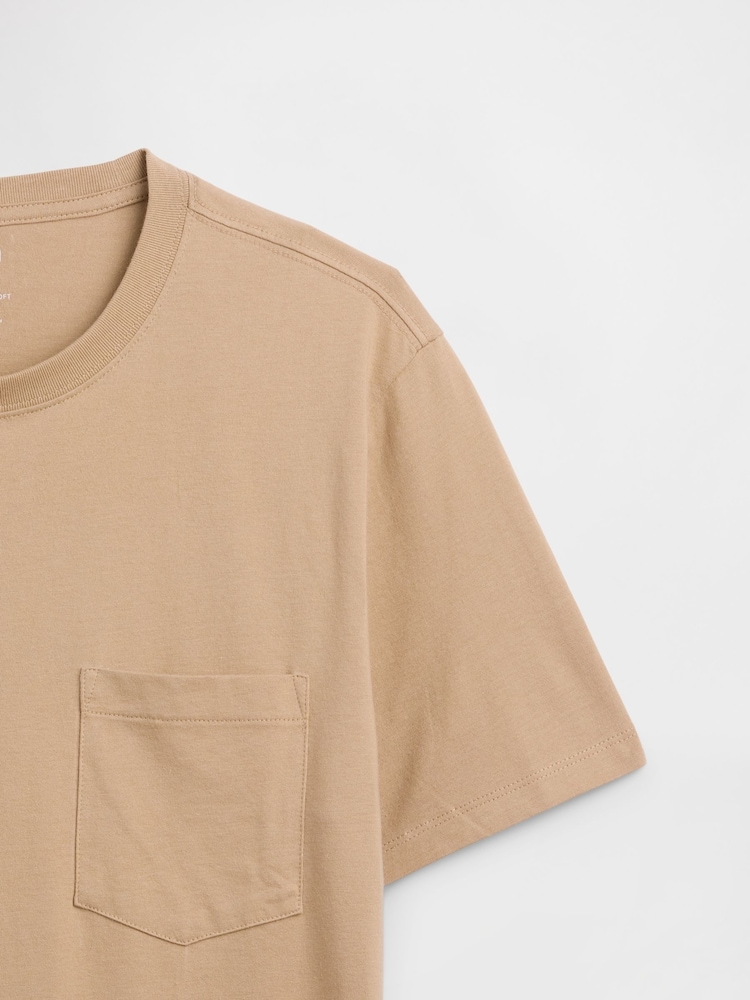 Gap Beige Everyday Soft Pocke T-shirt - Image 5 of 5 Gap Beige Everyday Soft Pocke T-shirt - Image 5 of 5