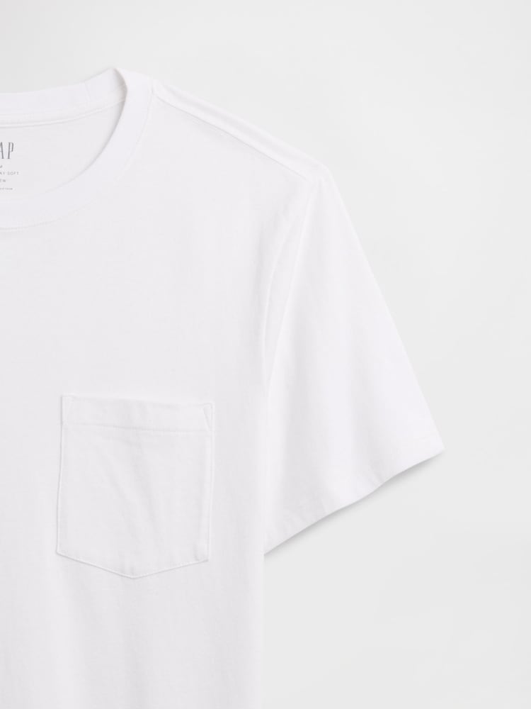 Gap White Everyday Soft Pocket T-Shirt - Image 5 of 5 Gap White Everyday Soft Pocket T-Shirt - Image 5 of 5