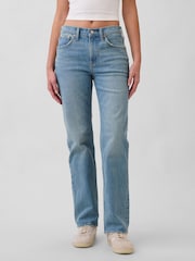 Gap Medium Wash Mid Rise Relaxed Straight Jeans - Image 1 of 4