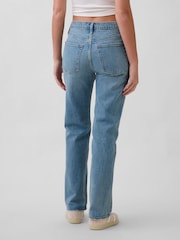 Gap Medium Wash Mid Rise Relaxed Straight Jeans - Image 2 of 4