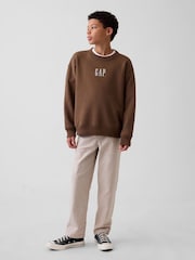 Gap Cream Linen-Cotton Relaxed Easy Trousers (4-13yrs) - Image 1 of 4