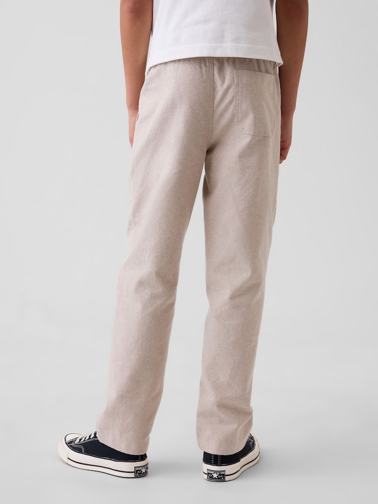 Gap Cream Linen-Cotton Relaxed Easy Trousers (4-13yrs) - Image 2 of 4