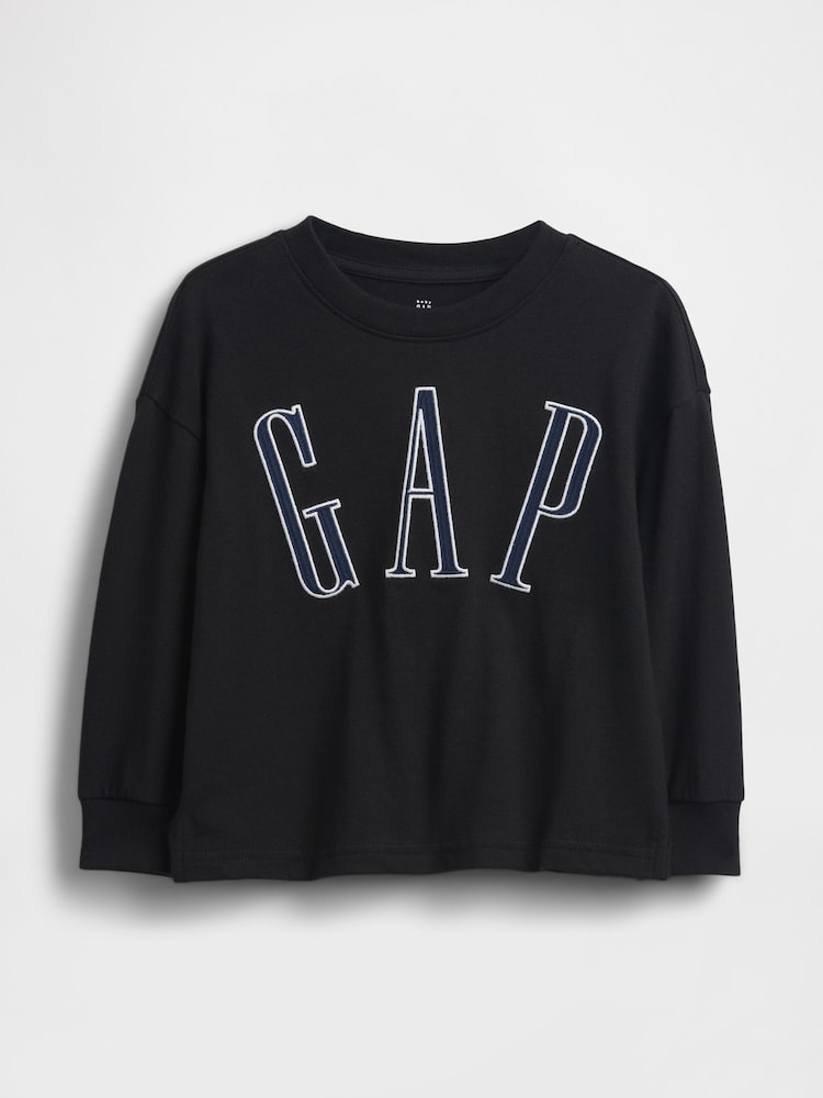 Gap Black Logo Long Sleeve T-Shirt (6mths-5yrs) - Image 1 of 3