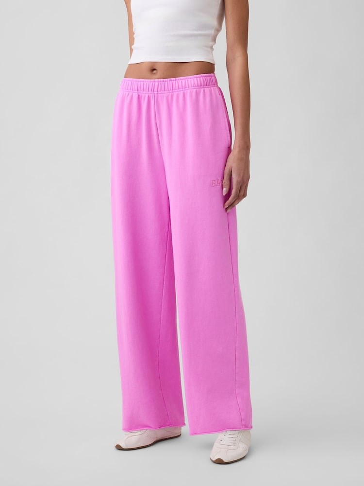 Gap Pink VintageSoft Terry Logo Joggers - Image 1 of 5