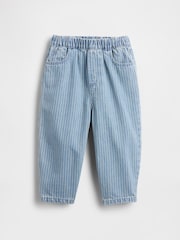 Gap Blue Stripe Pull On Barrel Carpenter Jeans (6mths-5yrs) - Image 3 of 4