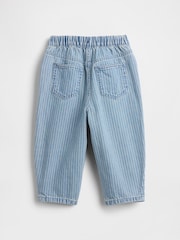 Gap Blue Stripe Pull On Barrel Carpenter Jeans (6mths-5yrs) - Image 4 of 4